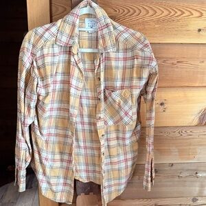 Billabong Yellow and Red Plaid Shirt
